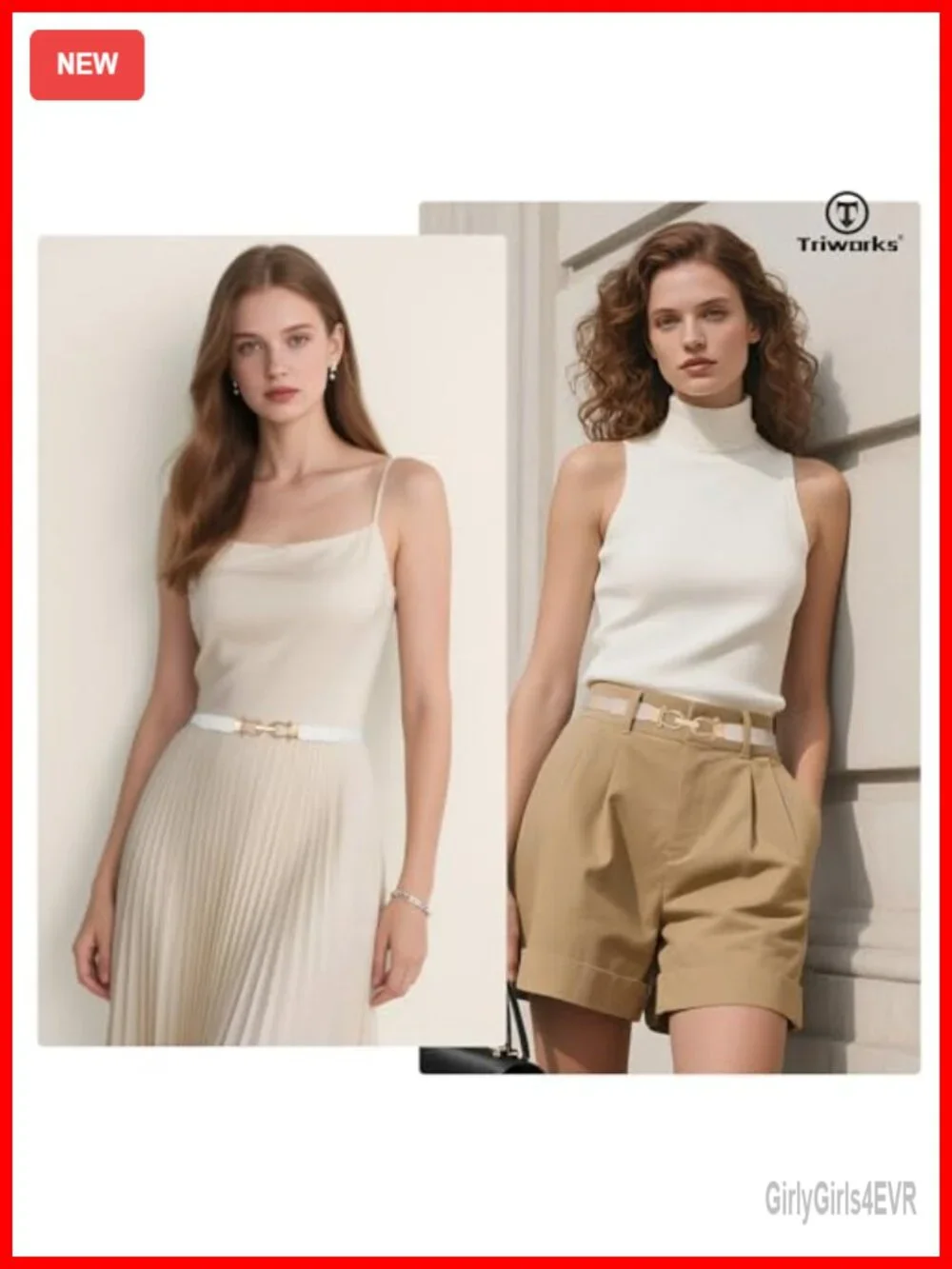 4 Pack Women Skinny Elastic Belts Gold Buckle Thin Stretchy Waist Belt Dress